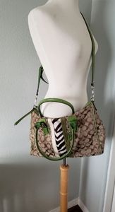 Shoulder bag Lime Green /Zebra stripe